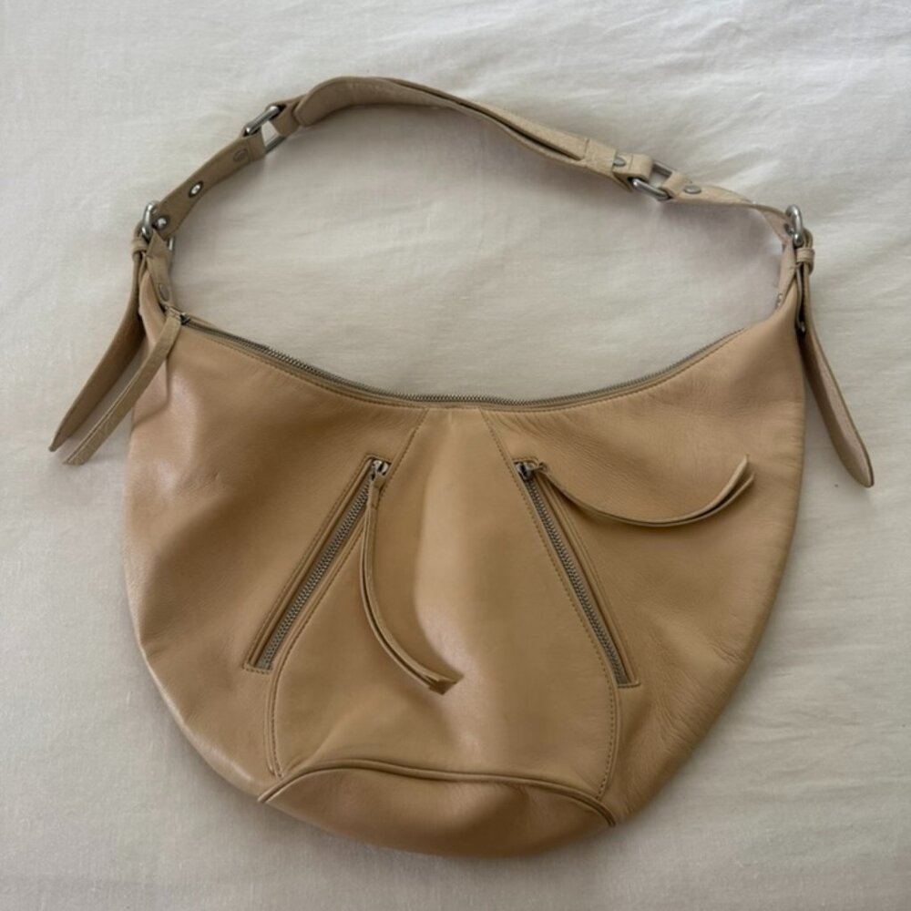 BY FAR Leather Hobo Shoulder Bag